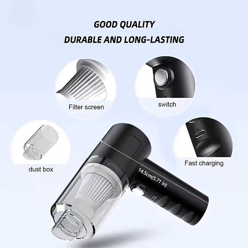 A Dual-purpose Portable Handheld Vacuum Cleaner That Can Both Blow and Suck, Featuring USB Charging and Being Suitable for Use in Cars, Offices and Homes. It Has Extremely Strong Suction Power and Is Highly Durable
