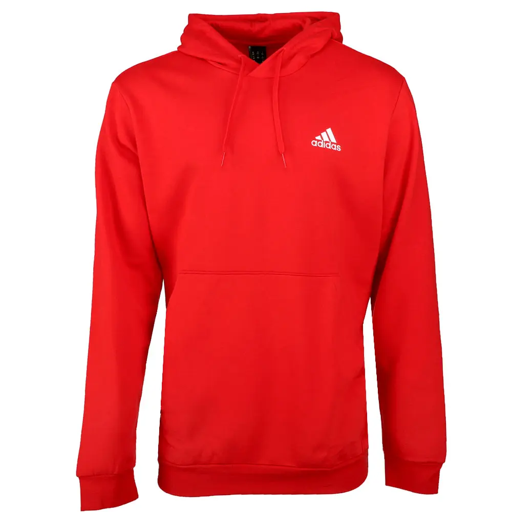 adidas Mens Essentials Fleece Hoodie Casual Outerwear Casual - Red