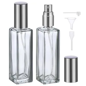 2 Pcs 20ml Refillable Perfume Bottle Travel,Empty Glass Spray Bottles Atomizer,Mini Pocket Leakproof Fine Mist Sprayer for Perfume Cologne Dispenser Fragrance Container Set Travel Accessory,Home DIY tool,Hand tool,Tool kit set,Halloween Decor Gifts