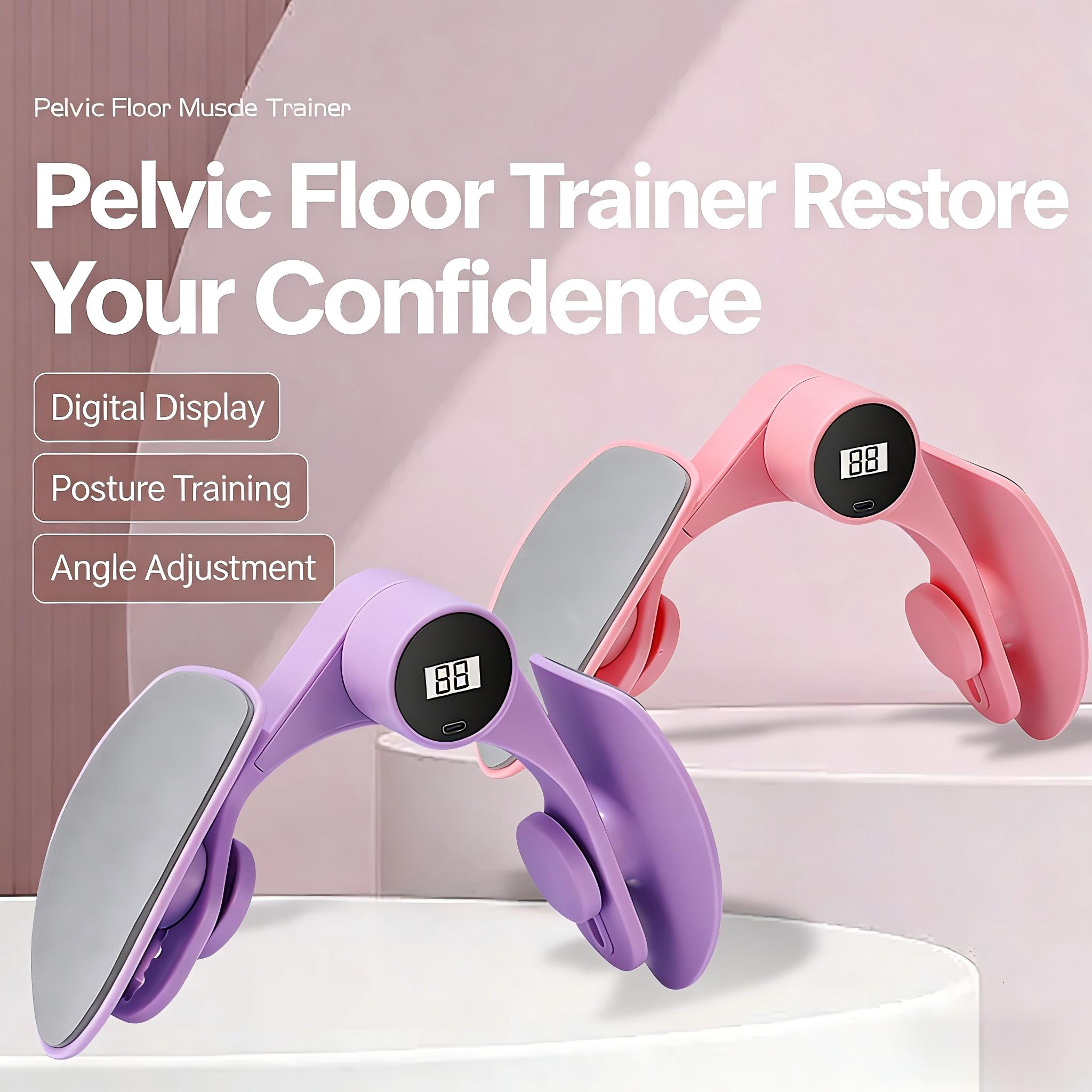 Women's LED Display Thigh Trainer - 360° Adjustable Pelvic Floor & Glutes Exerciser, 4-Level Resistance (15-30 lbs), Gym Gear for Firm & Strengthen Thigh, Target & Tone Lower Body Home Workout, Firm And Strengthen Thigh