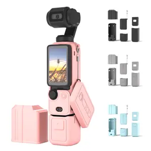 Silicone Cover for DJI OSMO Pocket 3 and Accessories All-round Protection Solid Color Pink Black Gray Blue