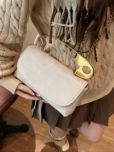 women's elegant solid color handbag, fashionable pu leather crossbody bag for daily used, casual trendy versatile high-quality daily commuting bag