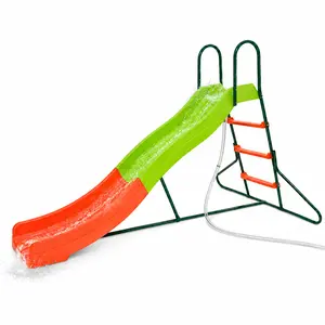 PLATPORTS Extra Large 8 Ft Water Slide for Kids, Freestanding Indoor Outdoor Playground Slide, Hose Hookup Converts to Water Slide, Hose Clamps Included, Backyard Water Play, Easy Setup, Ages 3 to 10