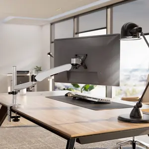 Mount-It! Monitor Mount with Full Motion Design, Monitor Desk Mount with Gas Spring Arm for Screens 13" - 32" Holds Up To 19.8 lbs