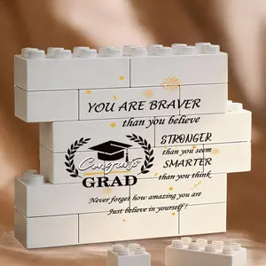 inspirational Congrats Grad Quotes, Graduation Cap Laurel Desktop Ornament, Desk Signage Decoration, Perfect Graduation Gift for Students & Families