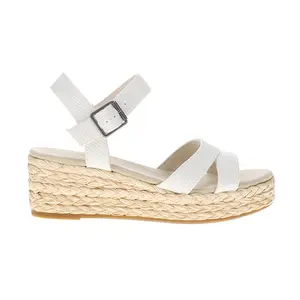 TOMS Womens Audrey Espadrille  Casual Sandals Casual Mid Heel 2-3" - White
