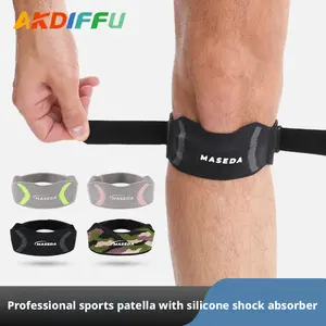 2026 Ready Stock New Patella Knee Brace Outdoor Cycling Breathable Shock Absorption Basketball Protective Gear Compression Sports Patella Brace Strap Fashion Design Sense airsoft tactical accessories basketball accessories