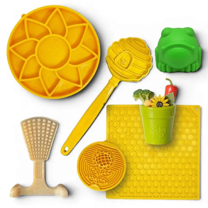 Dog Enrichment Starter Pack - 7 Premium Slow Feeder & Lick Mat Toys | USA Made