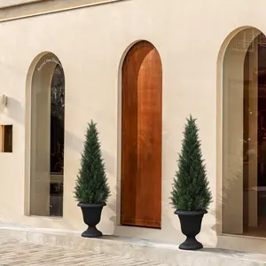 Set of 2 VeriNatural 3/4/5FT Fir Tree Christmas Decor, Artificial Cedar & Pine Trees &  Wood trunk Cedar Tree for Home Porch Decor