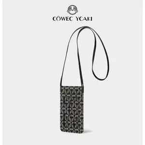 CÔWEC YCAKI Designer Jacquard Crossbody Bags for Women, Mini Cell Phone Bag Wallet Purses with Adjustable Strap, Small Phone Purse for Everyday Use