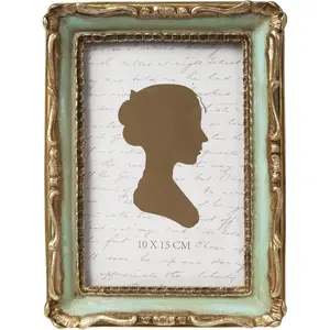 4x6 Inch  Picture Frame, Elegant Antique Photo Frames with Glass Front, Photo Display, Tabletop Wall ,  Ideas, and Green