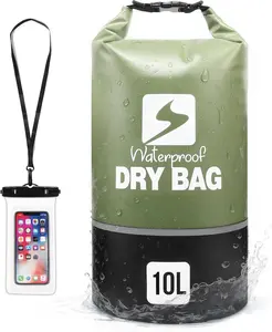 Waterproof Dry Bag Roll Top Lightweight Dry Backpack for Boating, Kayaking, Travel, Beach, Swimming, Hiking & Camping - Floating Dry Sack with Adjustable Shoulder Straps 10L/20L
