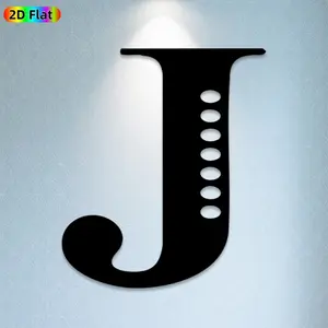 1pc Letter J Metal Wall Art, Stylish Letter J Statue Mural, Ideal Gift for New Year, Christmas, Monogram Decor Enthusiasts, Rust-Resistant Metal Wall Decor Wall Sculptures, Perfect for Living Room Wall & Garden Fence,Home Decor