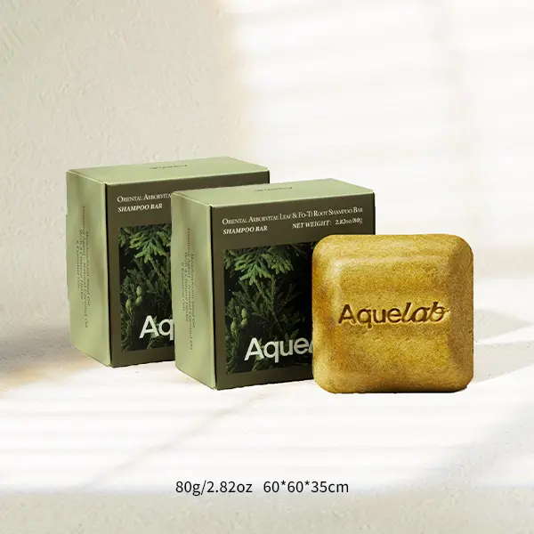 Aquelab 80g+80g Oriental Arborvitae Leaf & Fo Ti Root Shampoo Bar- He Shou Wu Shampoo Bar Nourishing