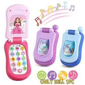 1pcs Educational Infant Music Phone Play Toy, Dual Mode Switch (number/entertainment), Early Learning Musical Light Up Sound Light Toy, 6 Colors Available