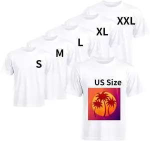Joyclub 5 PCS Unisex Sublimation Blanks Bulk Polyester T Shirts for Sublimation Crew Neck Short Sleeve Wholesale DIY Gifts