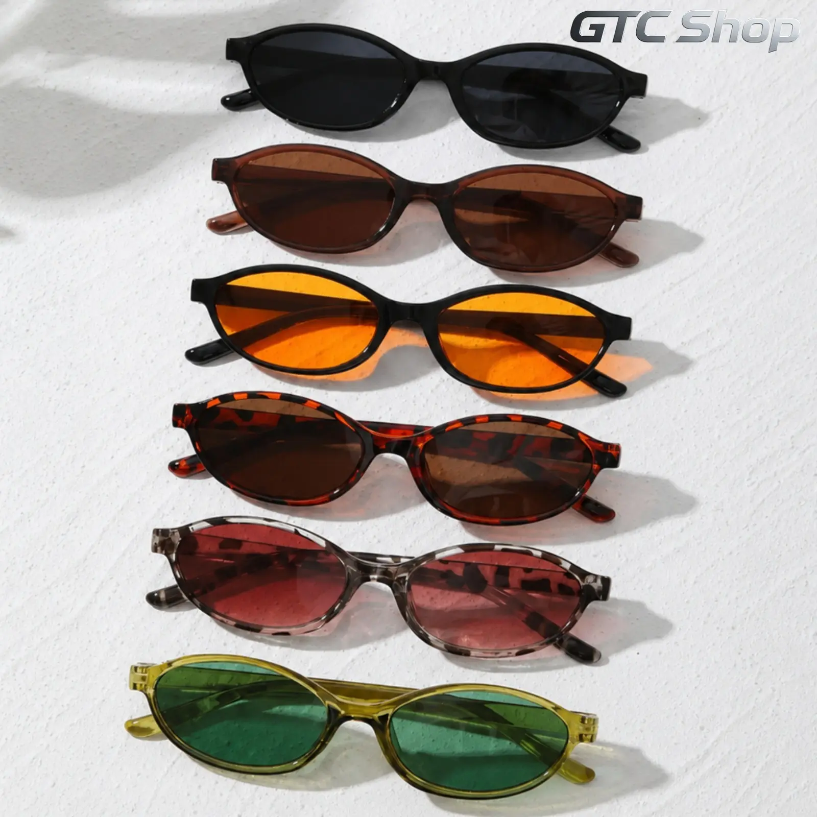 6 Pairs Retro Oval Unisex Sunglasses, Alloy Full Rim UV400 Protection Sun Glasses, Elegant Fashion Eyewear for Women Men Driving Vacation Outdoor Daily Wear #summervibes