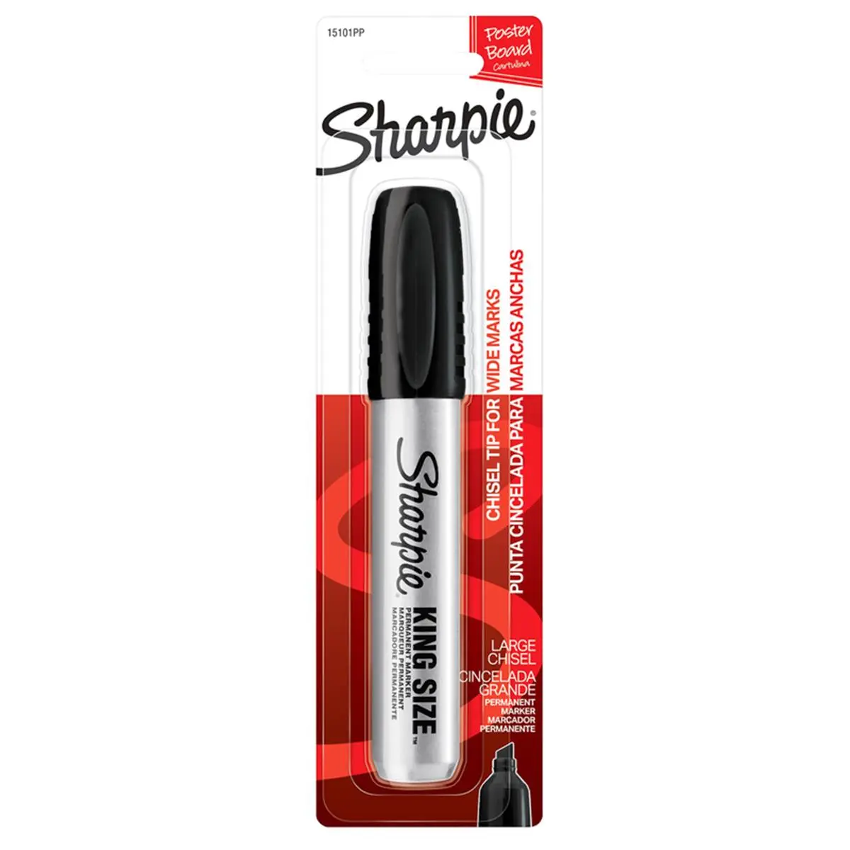 Sanford 91406 King-Size Permanent Marker, Black, Pack of 6, Office Writing & Correction Supplies for Marking, Leather Markers & Highlighters