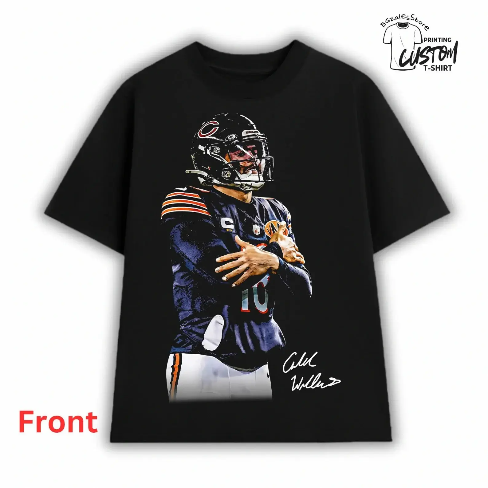 Caleb Williams & Cold Tee, Adult Youth Graphic TShirt, Vintage Chicago Football Shirt, Celebs Tee, Merch For Fans, Gift