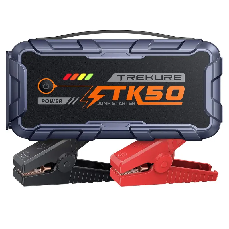 TREKURE TK50 Car Battery Jump Starter 8000A 26800mAh, Portable Car Jump Starter for All Gas and 12L Diesel Engines, Power Bank & Battery Jumper, Portable Jump Box Car Battery with Fast Charge, LED Light