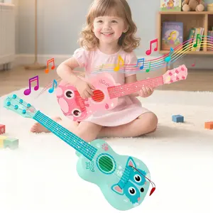 21" Kids Toy Guitar for Girls Boys, Mini Toddler Ukulele Guitar with 4 Strings Keep Tones Can Play with Pick for 3, 4, 5, 6, 7 Year Old Kids Musical Instruments Educational Toys for Beginner Gifts