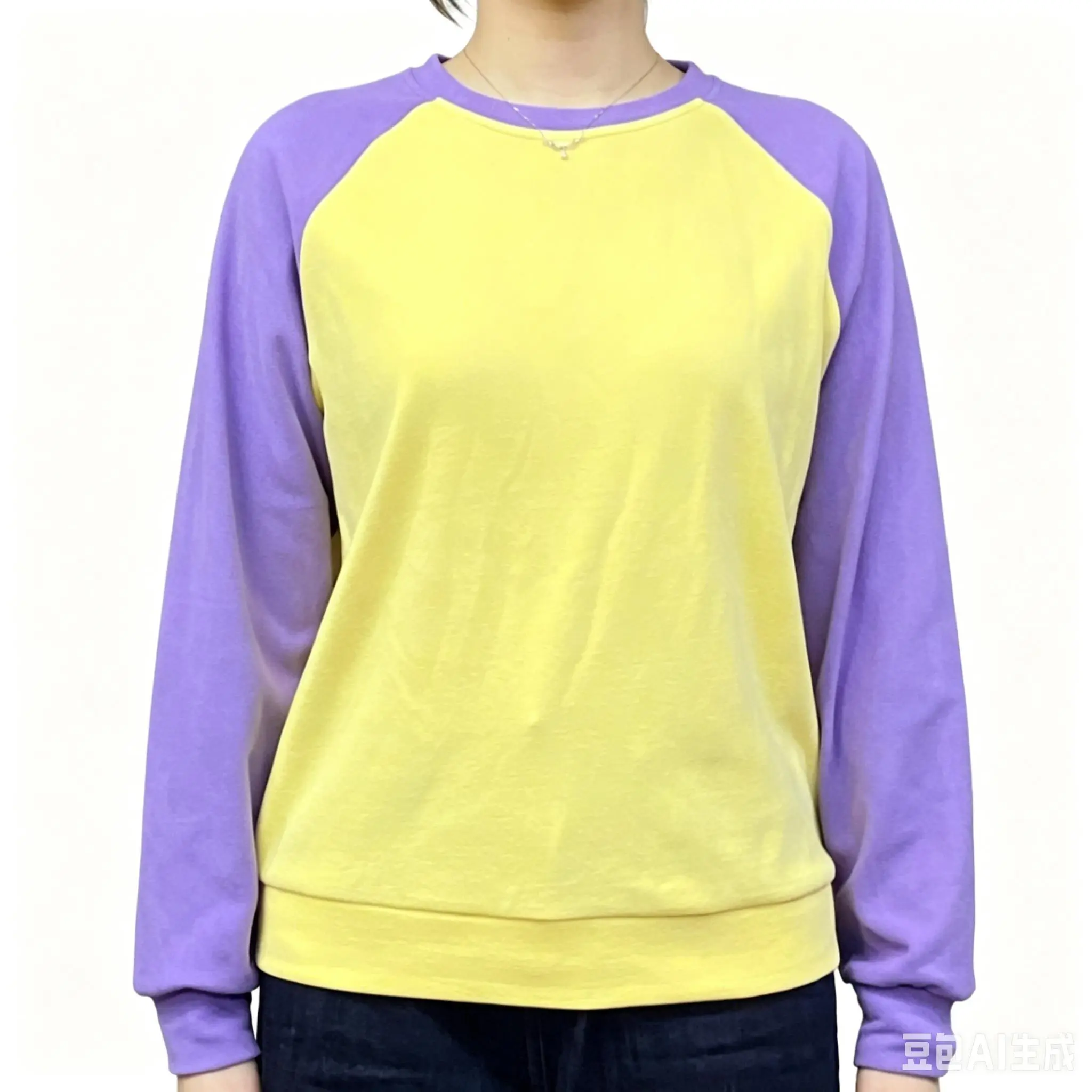 MOLERANI Women's Color Block Crewneck Sweatshirt Tops Casual Mom Long Sleeve Crewneck Lightweight Soft Fleece Pullover 2026 Womenswear Fall & Winter Outfits