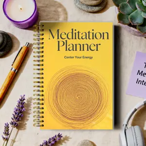 Wellness Journal - A5 Guided Notebook for Meditation and Mindful Living, Spiral Bound with 100gsm Thick Paper, Daily Prompts to Encourage Self-Care, Reflection, and Emotional Balance, Planner Notebook