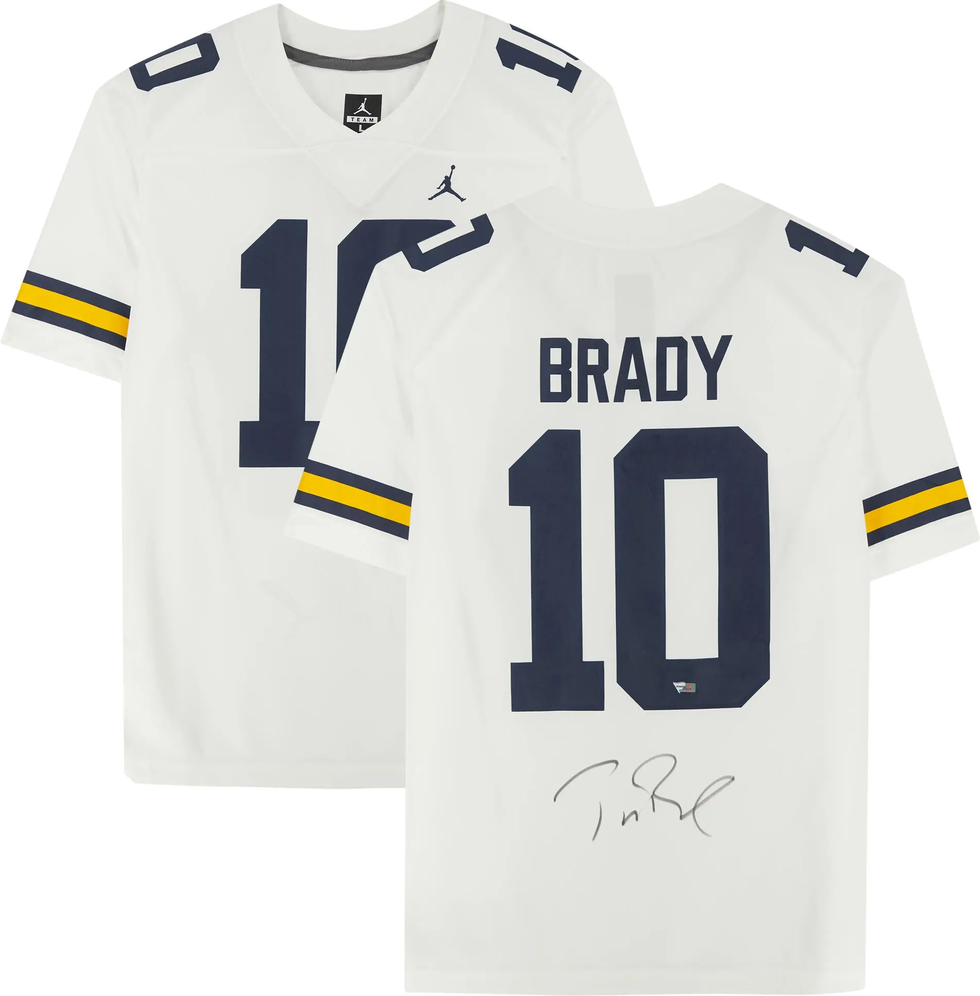 Tom Brady Michigan Wolverines Autographed White Nike Game Jersey - Fanatics Authentic Certified