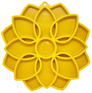 Sodapup Mandala Design eTray Enrichment Shallow Slow Feeder Dog Bowl 8” Wide X 8” Tall for Healthy Eating & Digestion