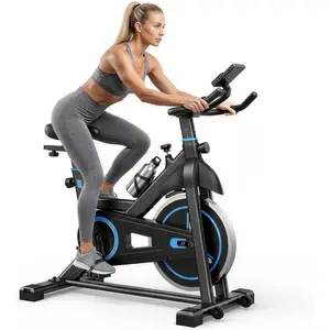 Exercise Bike with APP, Stationary Bikes for Home, Workout Bike for Adults & Seniors, Cycle Machine, Adjustable Height and Resistance, Low Noise, 265lbs Weight Capacity, Easy Assembly