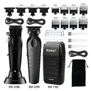 Kome Hair Trimmer Set Km-2296 Km-2299 Km-1102, Men's Electric Hair Clipper Professional Hair Cutting Kit, Gift Set