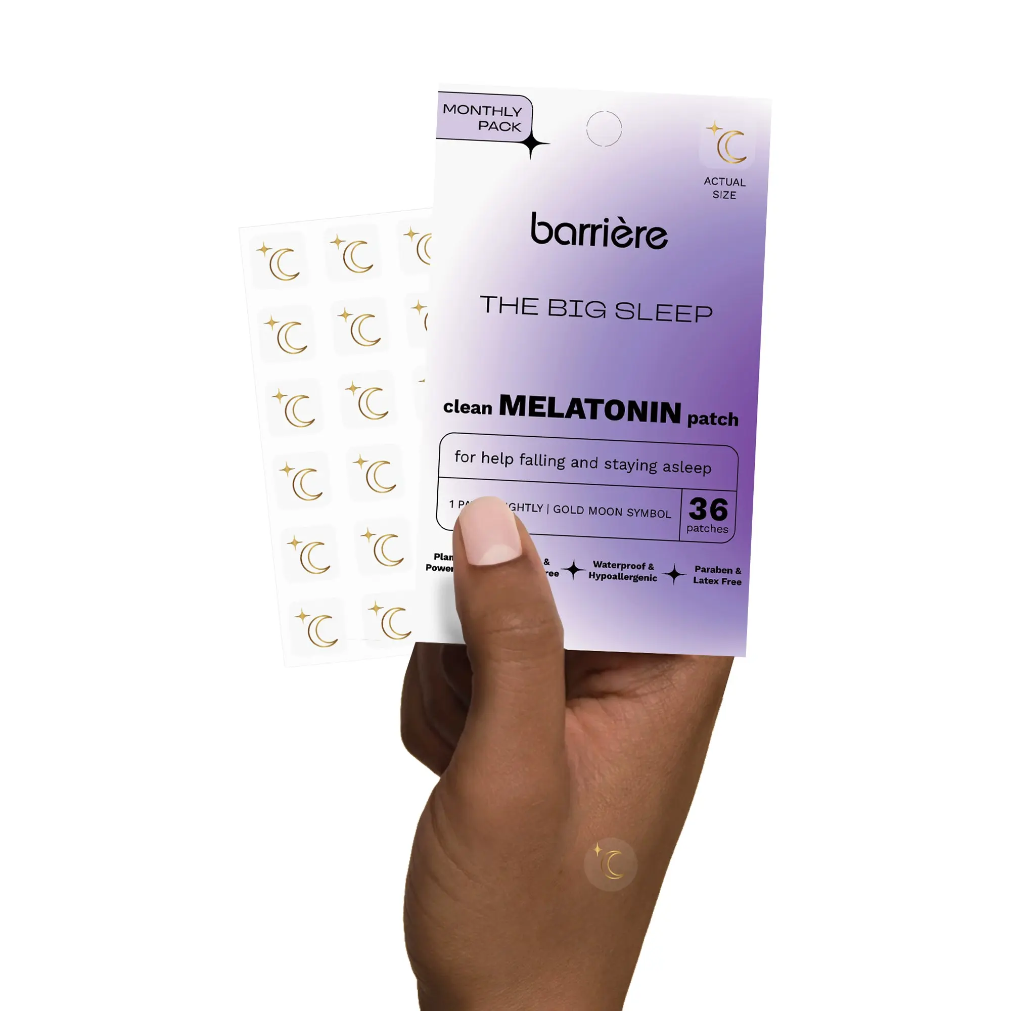 Barrière Melatonin Sleep Patch - Wearable Patches - 36 Mini Patches, Helps You Fall Asleep Naturally and Stay Asleep Longer