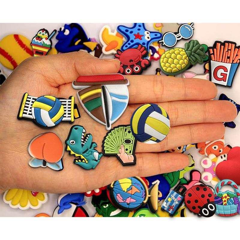 Unisex Shoe Charms 120-160-200 pack Random Different Cute Shape charm for Shoe Decoration Footwear Comfort