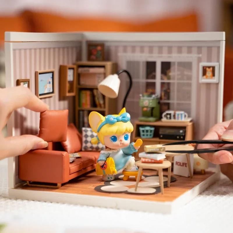 Rolife Super Creator DIY Miniature House Kit 100 Pieces Plastic Dollhouse Candy House Model Building Set with LED Lights for Kids & Adults 14+ Perfect for Cosplay Games and Birthdays