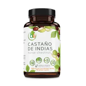 VIRAL Castaño de Indias (Horse Chestnut) Capsules – 1500 mg per Serving | 90 Veggie Caps 100% Natural, Premium Dietary Supplement, Circulatory & Vein Health