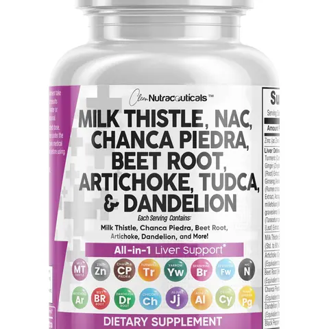 Clean Nutraceuticals Milk Thistle, NAC, Chanca Piedra, Beet Root, Artichoke, Tudca & Dandelion Root for Liver Cleanse Detox & Repair Supplement Capsules – Liver Defend