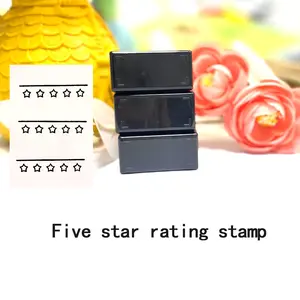 Five Star Rating Stamp for Teachers, Self-Inking Star Marking Seal for Assignments, Versatile Ink Office Supply