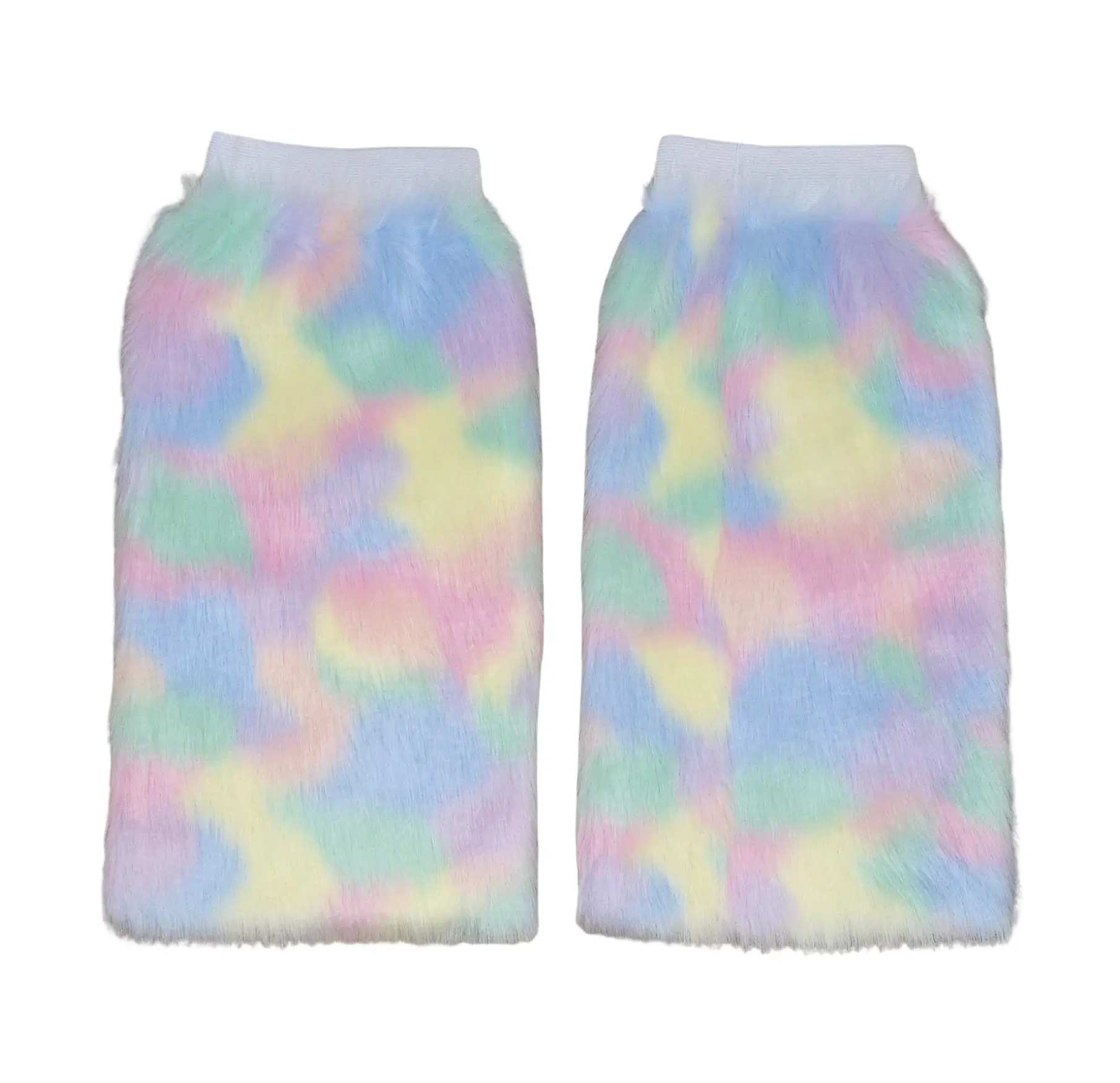 Pastel Rainbow Fluffy Leg warmers/boot covers Pastel Rainbow Fluffy Leg warmers/boot covers