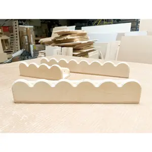 PEARL- Scalloped Wall Shelves- Set of 3