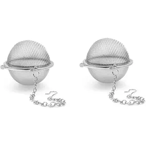 2PCS Premium Tea Infusers for Loose Leaf Tea - Upgraded Tea Strainers and Tea Balls for Flavoring Herbal Spices and Seasonings
