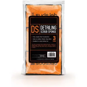 Suds Lab DS Microfiber Detailing Scrub Pad 3 Pack -  Interior Cleaning & Detailing Microfiber Scrub Pads - Set of 3 - Safe On Leather, Vinyl, Plastic, Etc.