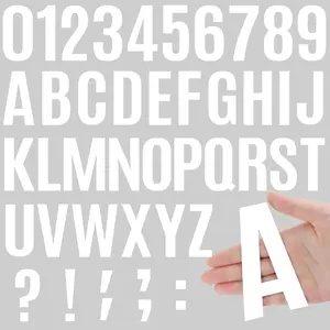441 count 42 Sheets Letter Stickers Large Mailbox Numbers and Letters Self Adhesive Vinyl  Alphabet Number Stickers for Mailbox House Address,Crafts,, Poster,Classroom Decor(4 Inch,White)