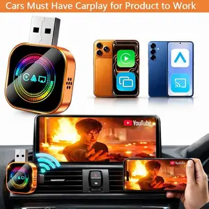 2026 New 4-In-1 Airplay Upgrade, Wired to Wireless Carplay Adapter, Carplay Converter, Wireless Display Adapter, Fast Connection, No Delay, Hands-Free Call, Universal Charger, Ideal Gift, Carplay Stick