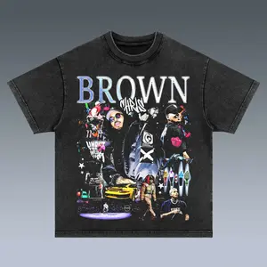 Chriis Br0wn Tee T-shirt Vintage Rap Hip Hop Music Unisex T-shirt Creewneeck Madee Using 100% Us Cotton & Printeed In Thee Usa