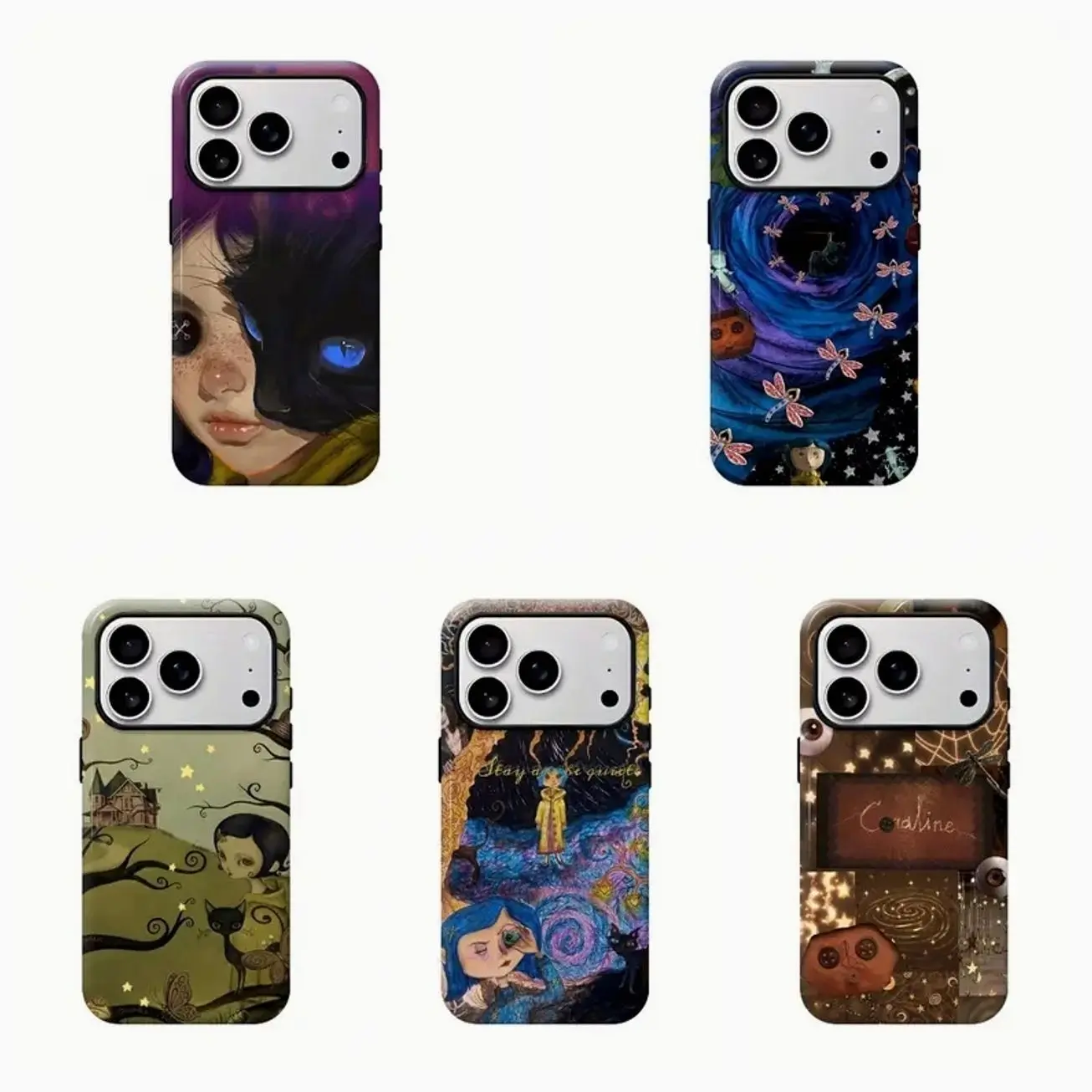 JIACC Whimsical Girl Phone Case Compatible with iPhone X, 11, 12, 13, 14, 15, 16, 17 Series & Galaxy Series