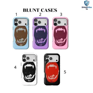 [ShieldVibe 14] Venomous Blunt Series Tough Case for iPhone 17 16 15 14 13 12 11 Pro Max Plus SE Burn Print Aesthetics Blue Purple Pink Red Venom Dual Layer Shockproof Protective Cover
