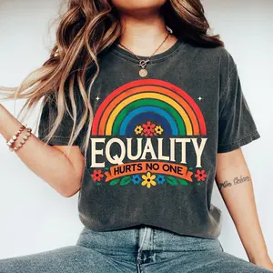 Comfort Colors Equality Hurts No One Shirt, Rainbow Pride Shirt, Equal Rights Shirt, Pride Month Tee, LGBTQ+ Gifts