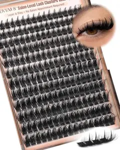 Goddvenus Manga Lash Clusters With Spikes Wispy Cluster Eyelash Extensions Fluffy Anime Eyelashes Clusters Reusable Faux Mink Fairy Individual Lash Extension (D Curve 12-18mm 204 pieces)