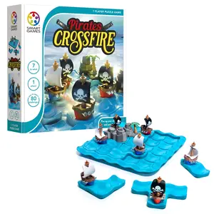 SmartGames Pirates Crossfire Board Game with 80 Challenges & 4 Modes for Ages 7+ Award Winning Family Fun Puzzle Game