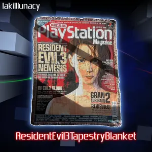 Resident Evil PlayStation Magazine Tapestry Blanket